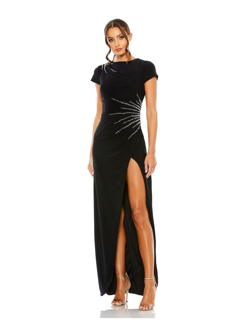 Short Sleeve Dress With Beaded Detail