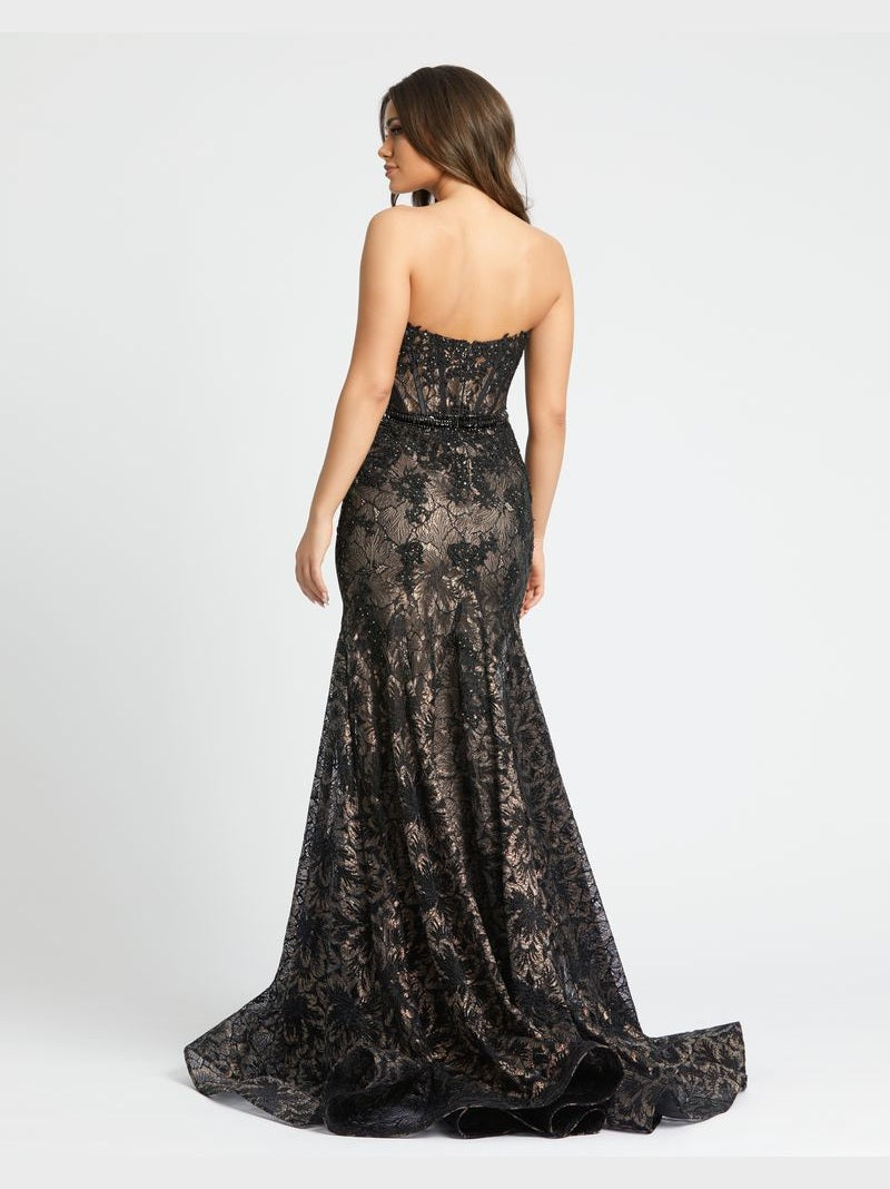 Embellished Strapless Sweetheart Trumpet Gown