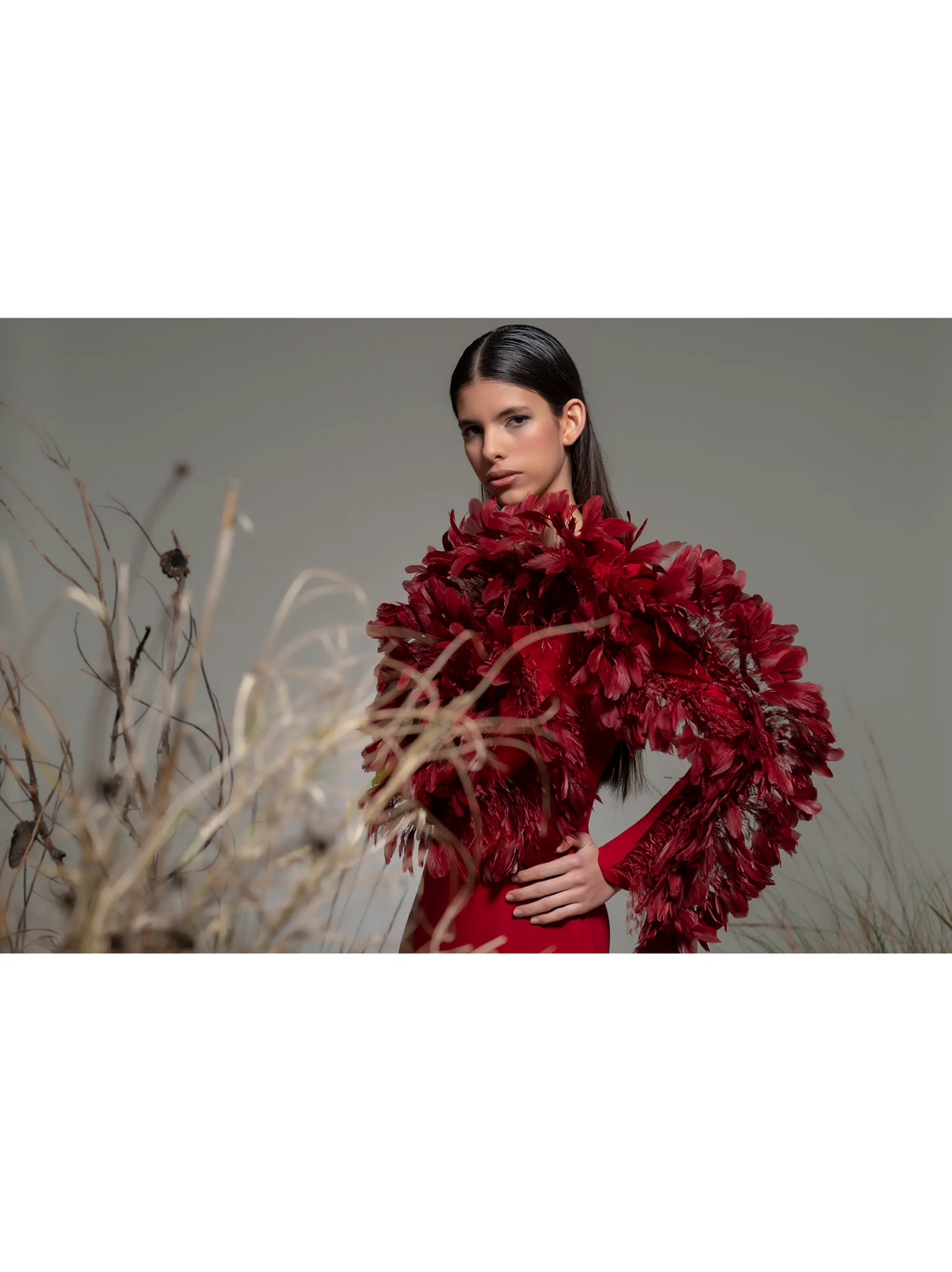 Bairo One Shoulder Column Gown