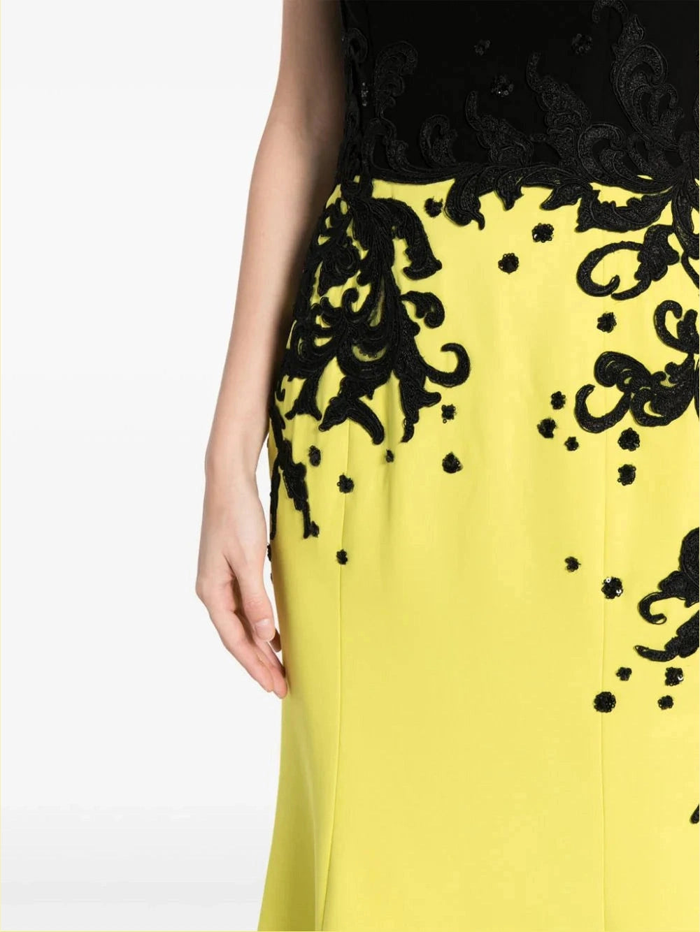 Crepe Top with Lime Green Mermaid Skirt