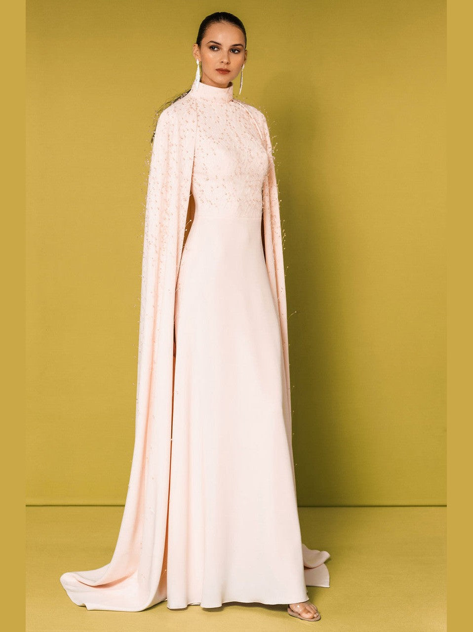 Long Sleeve Bolivar Gown