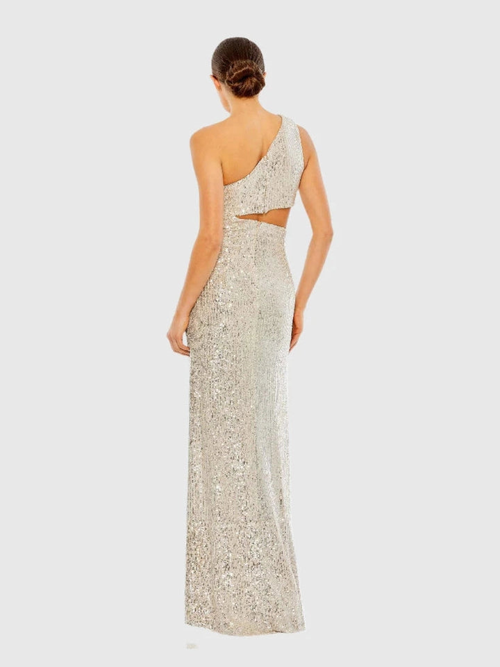 One Shoulder Cut Out Gown