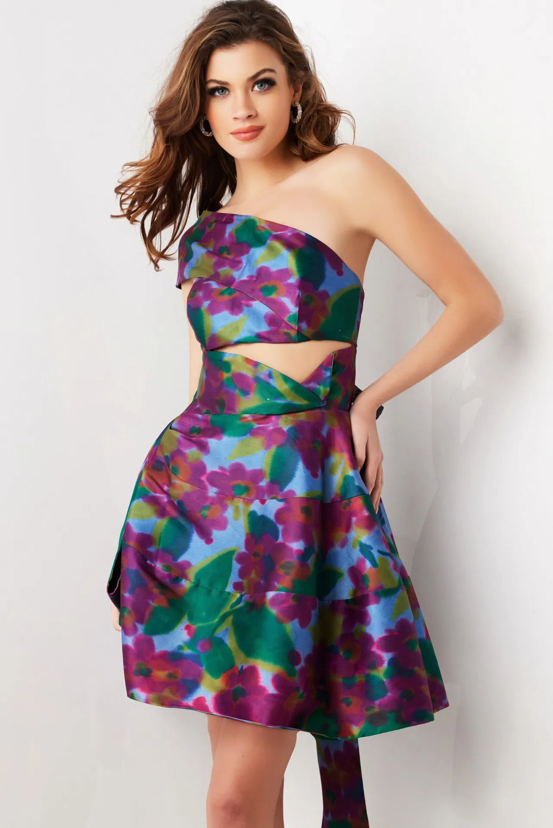 Multi Fit and Flare Cut Out Dress
