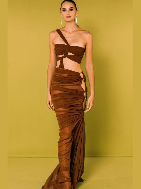 One-Shoulder Hungría Dress