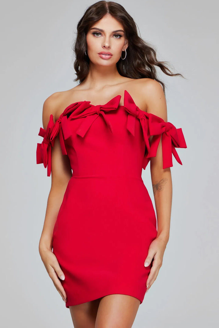 Strapless Red Fitted Dress