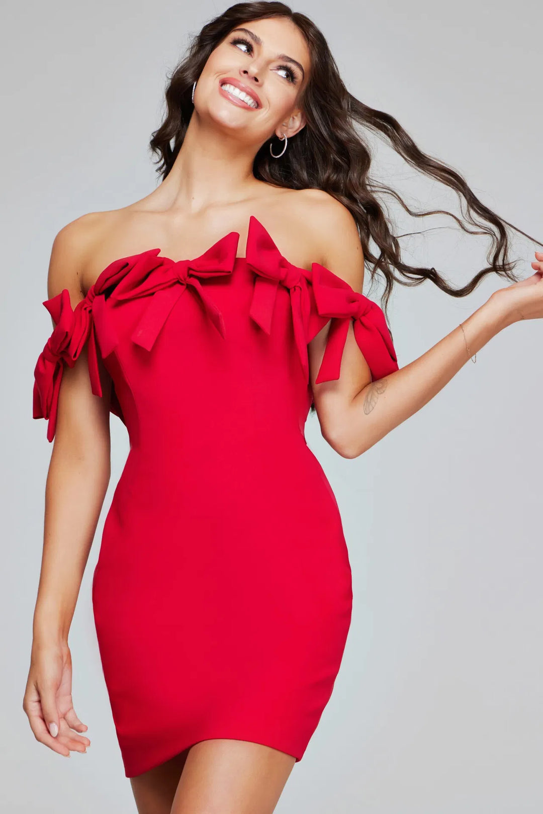 Strapless Red Fitted Dress