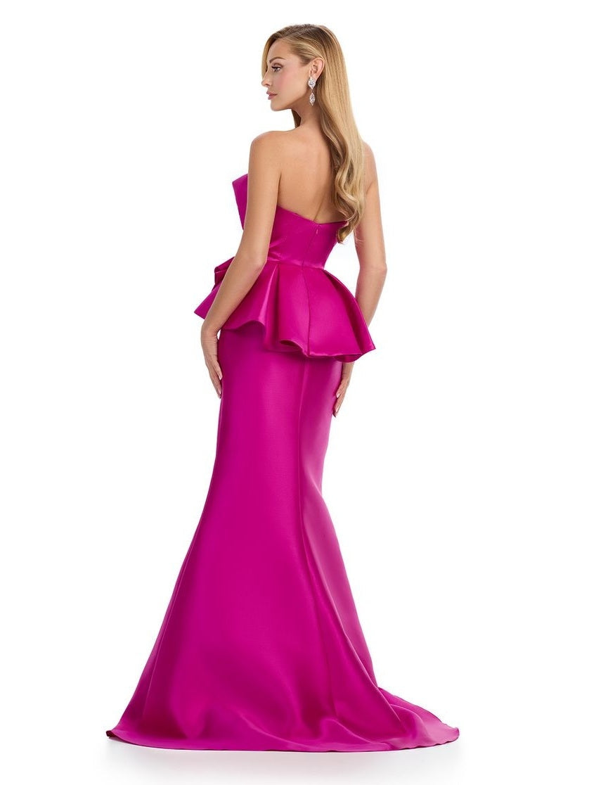 Fit & Flare Mikado Gown with Strapless Neckline