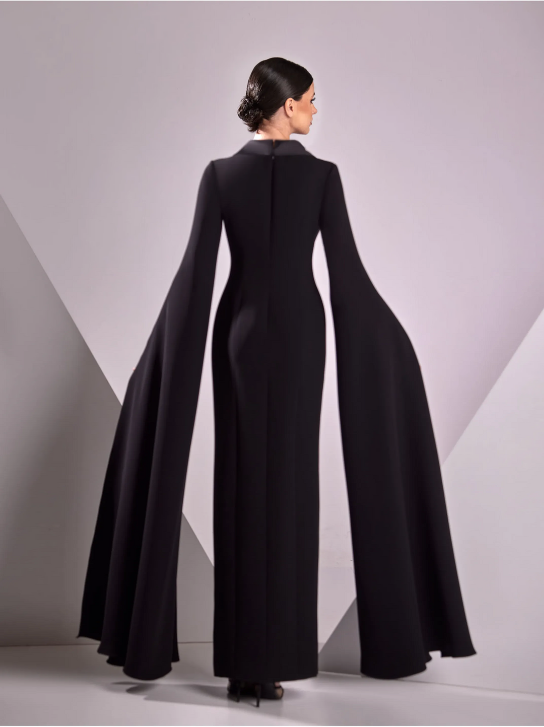 Crepe Cady And Satin Duchesse Gown