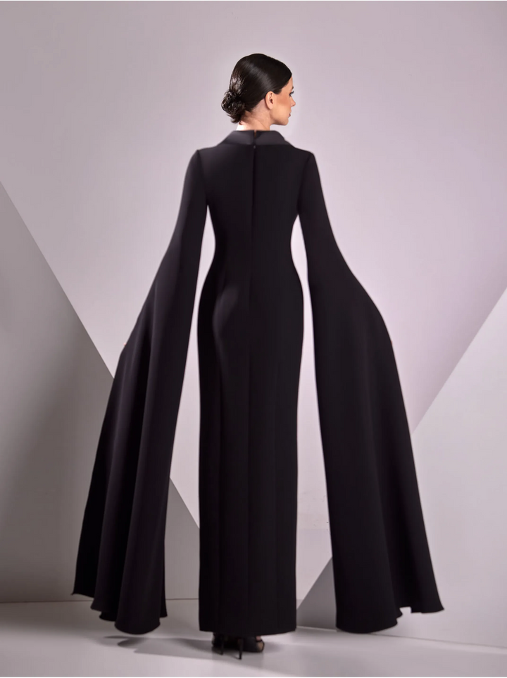 Crepe Cady And Satin Duchesse Gown