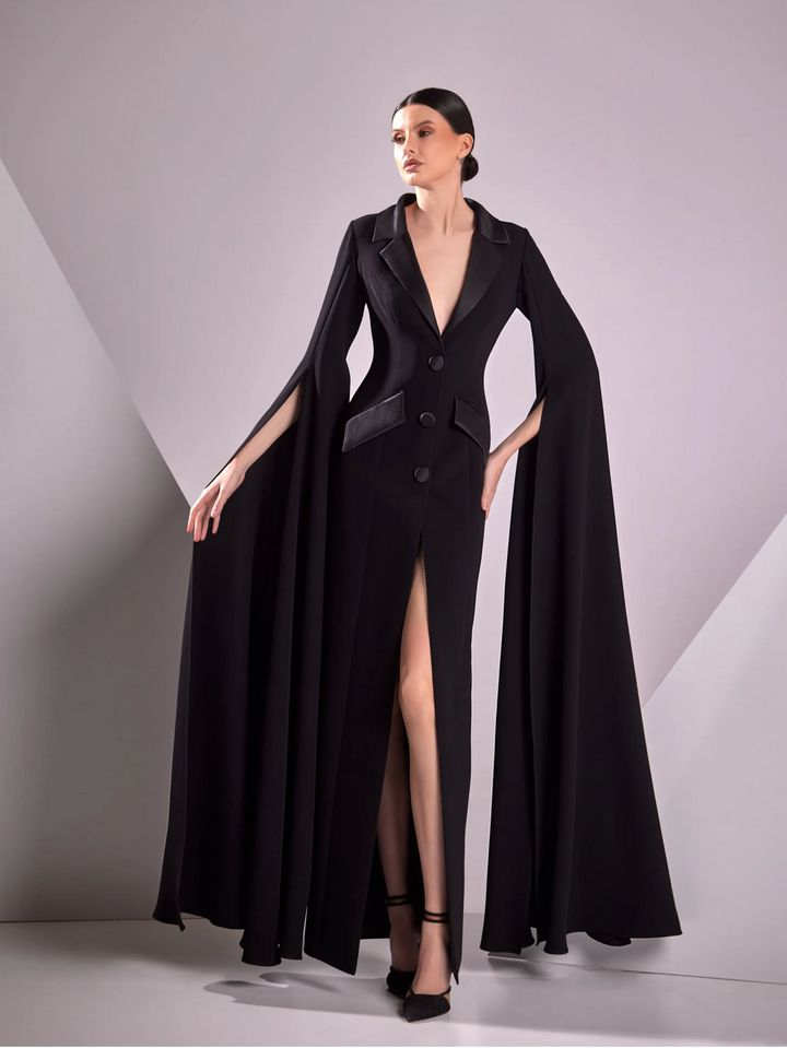 Crepe Cady And Satin Duchesse Gown