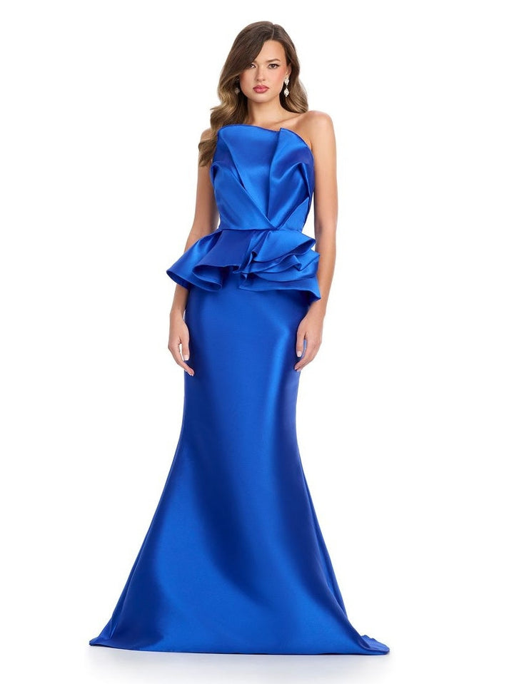 Fit & Flare Mikado Gown with Strapless Neckline
