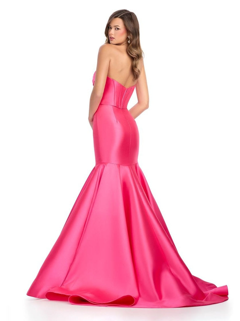 Two-Piece Strapless Mikado Gown