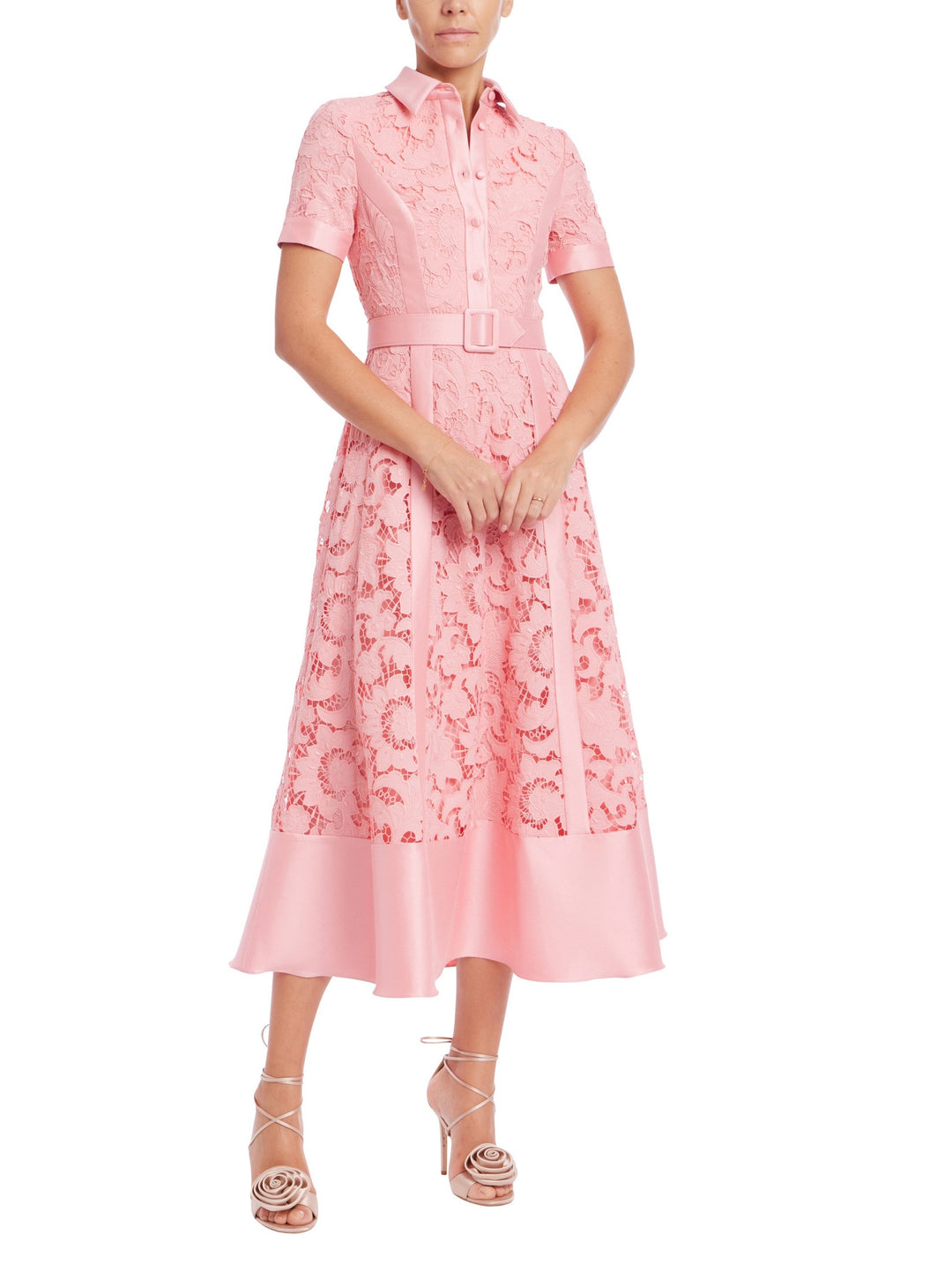 Short Sleeve A-Line Shirt Dress