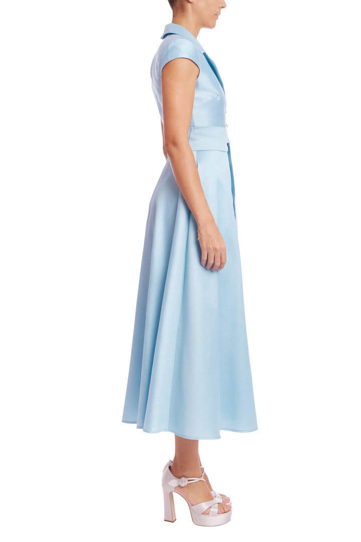 Cap Sleeve Fit and Flare Midi Dress