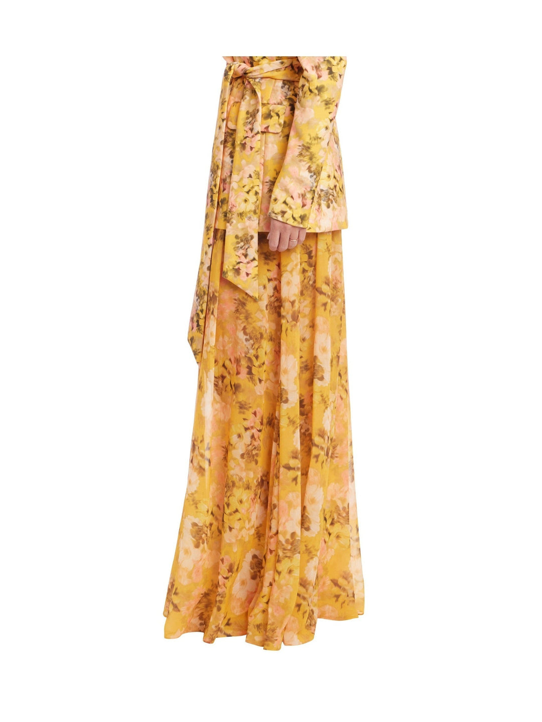 Floral Georgette Wide-Leg Pants
