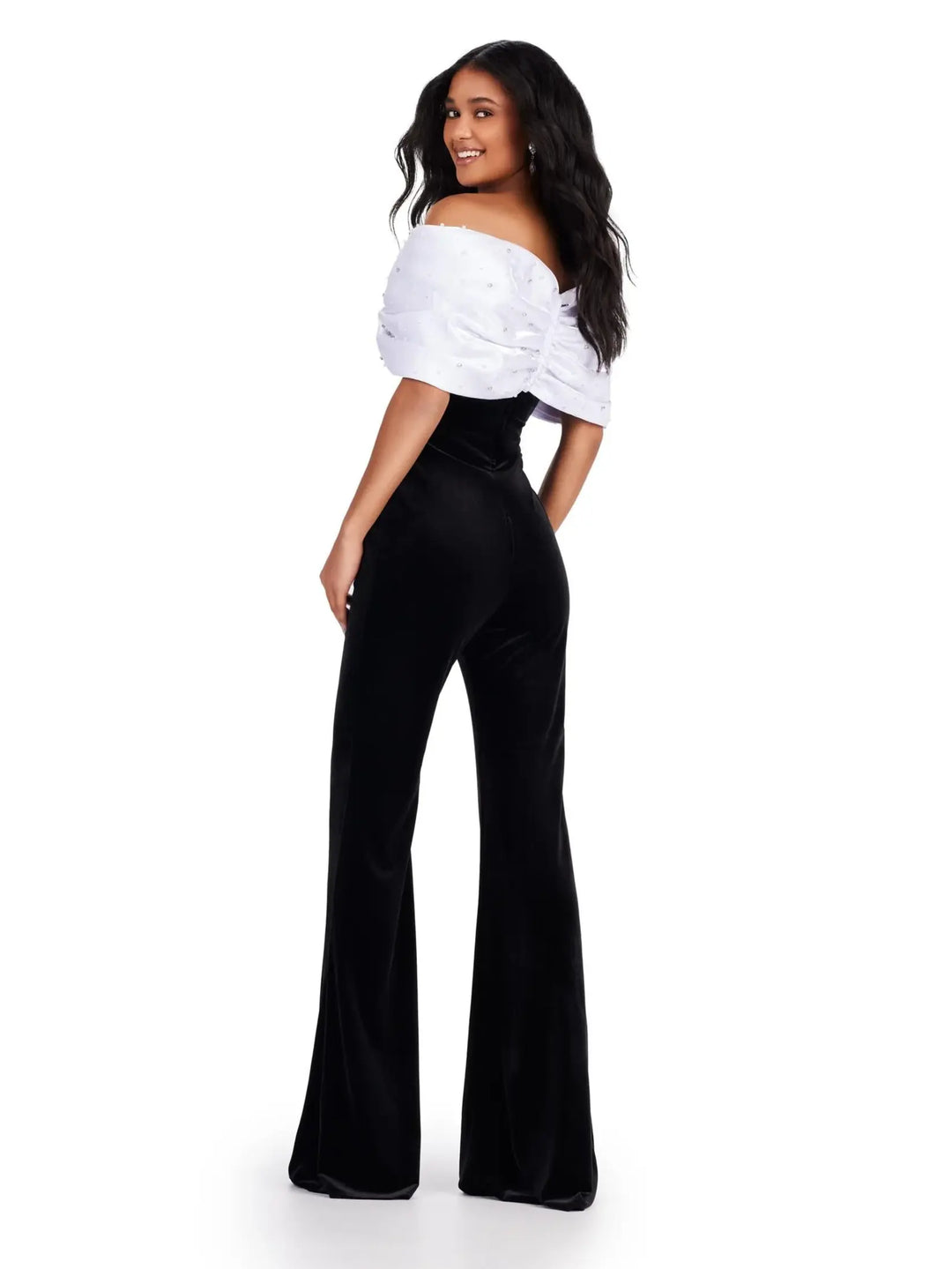 Pearl /Crystal Accents Jumpsuit