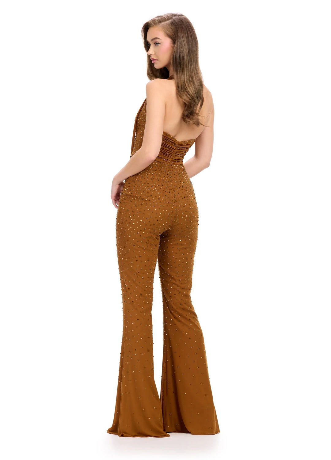 Halter Neck Beaded Jumpsuit