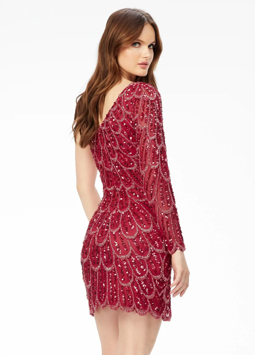 One Shoulder Beaded dress