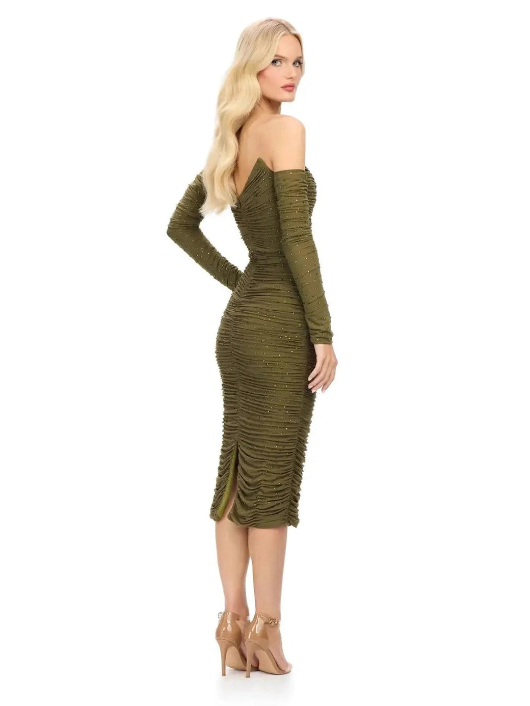 Strapless Dress With Press On Beads