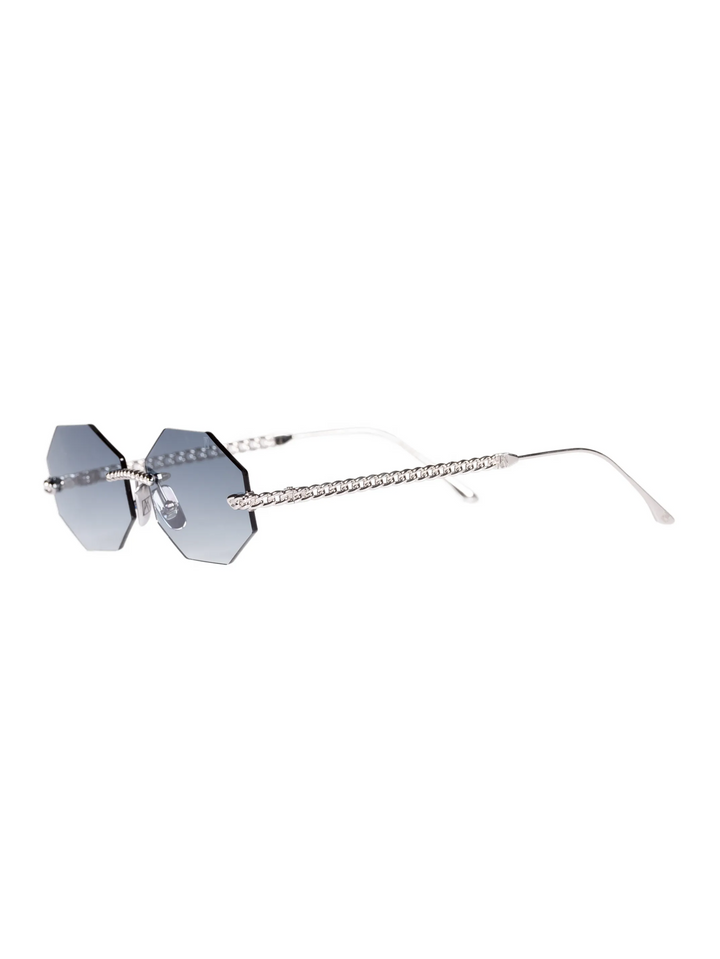 CHAIN NEST SUN - OCTAGONAL-White gold grey
