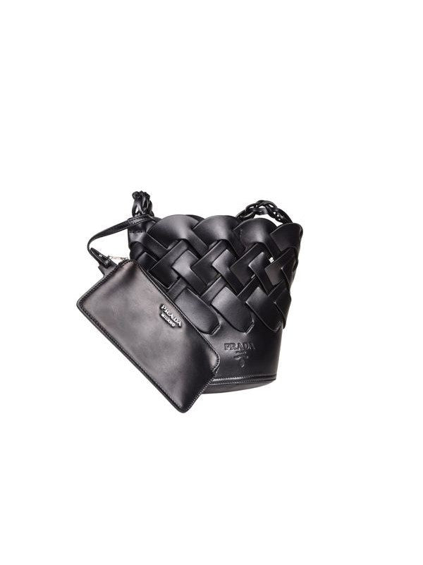 Prada Woven Bucket Bag