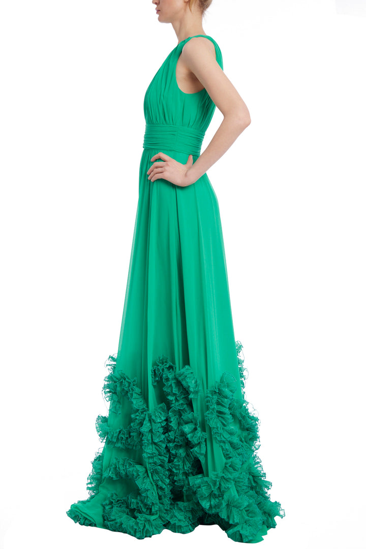 Ruffle Hem Sleevless Dress
