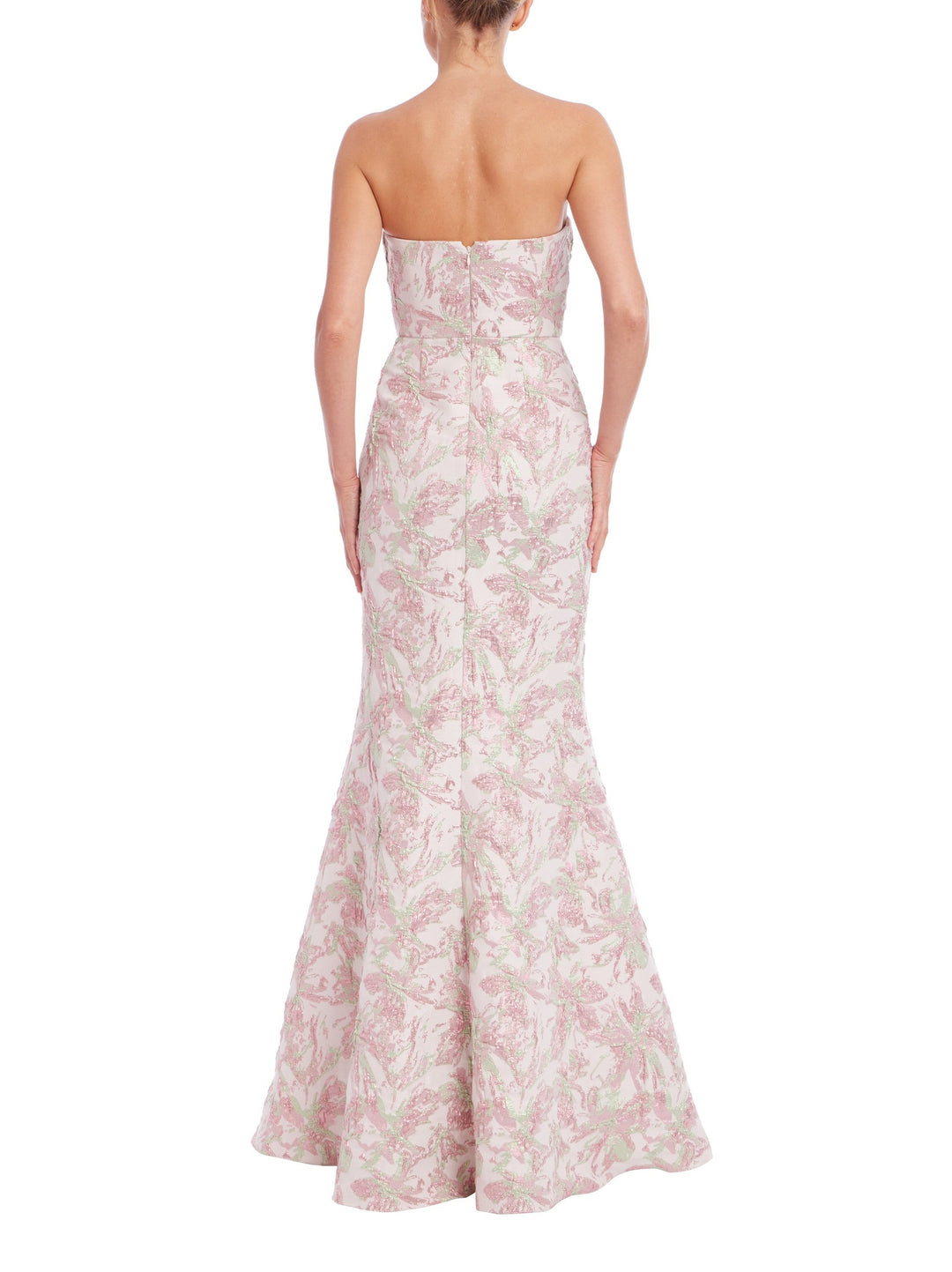 Strapless Floral Jacquard Mermaid Gown