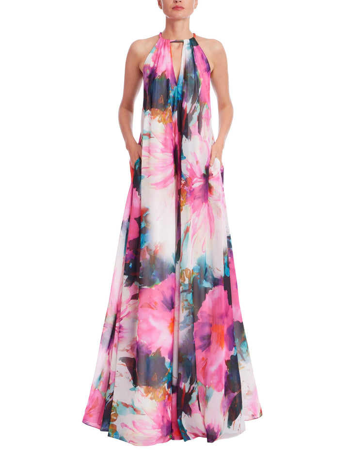 Racerback Printed Trapeze Dress