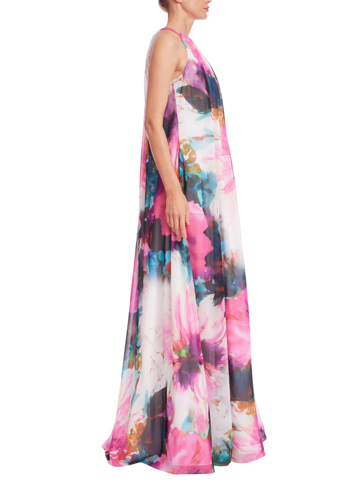 Racerback Printed Trapeze Dress