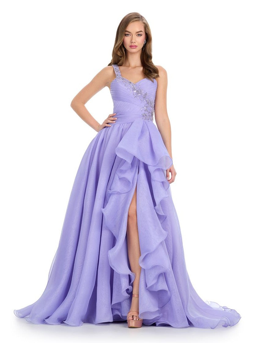 Organza Ball Gown with Beaded Accents