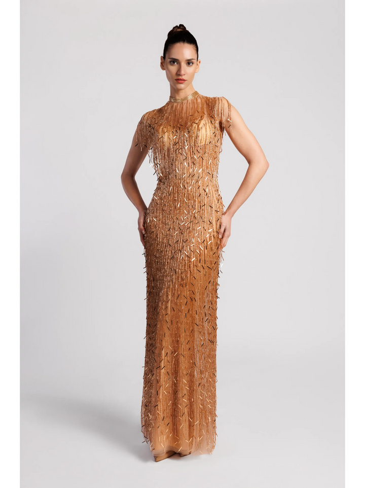 Fringe Evening Dress