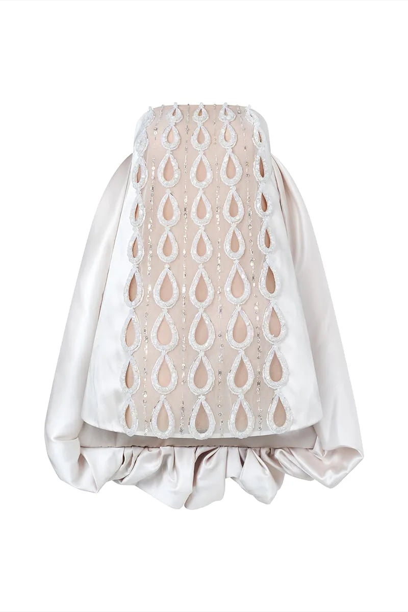Mini off shoulder teardrop dress