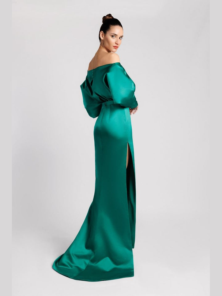Asymmetric Mermaid Evening Dress with Sequin Strap