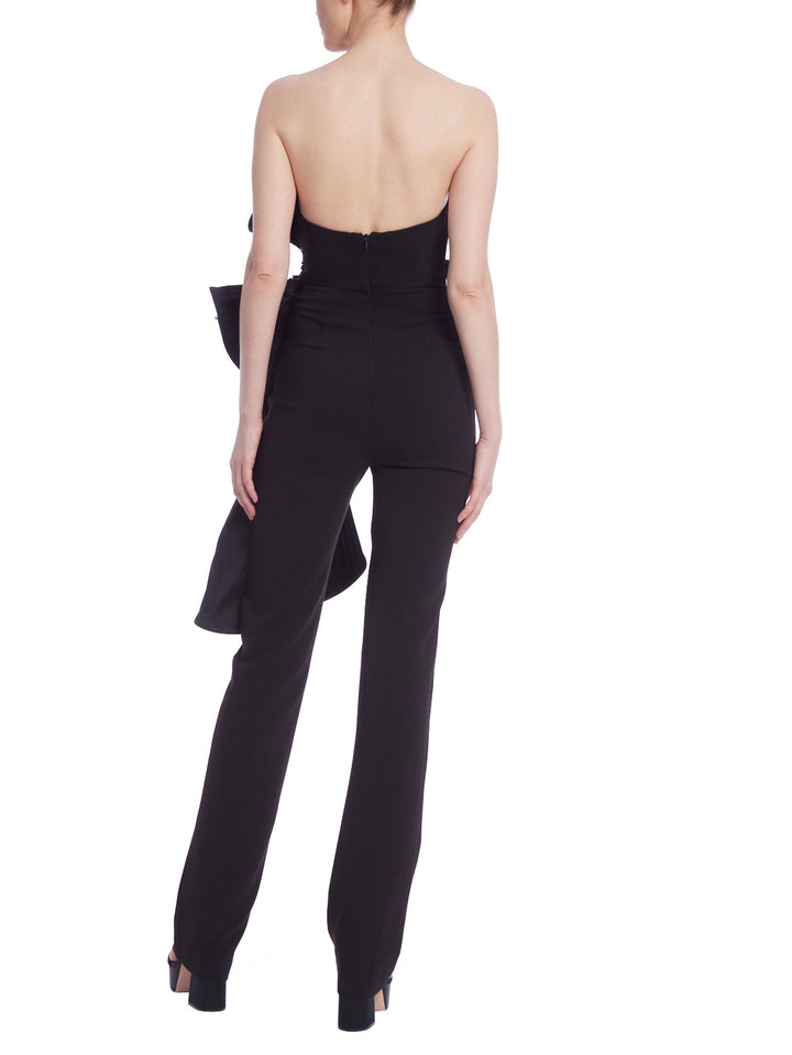 Sculptural Strapless Fitted Jumpsuit