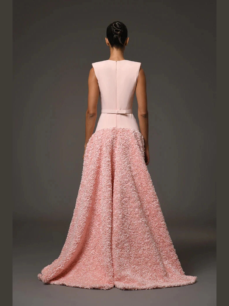 Peach Crepe Dress