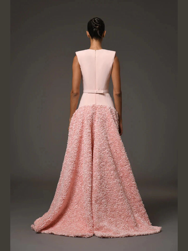 Peach Crepe Dress