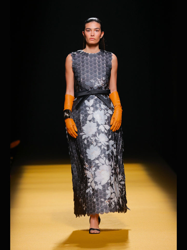 Floral Printed RAIKO Evening Dress