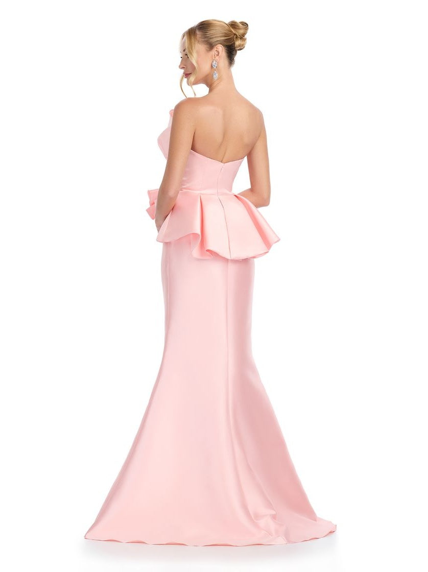 Fit & Flare Mikado Gown with Strapless Neckline