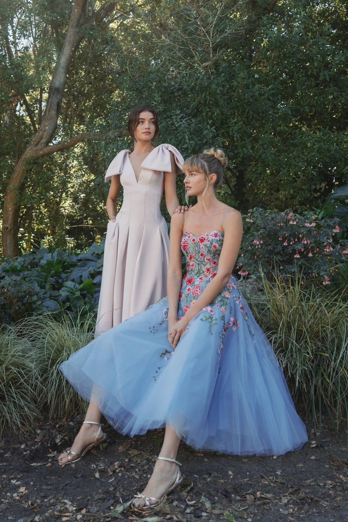 Bustier Embroidered Floral A-Line Dress – The Designer Atelier