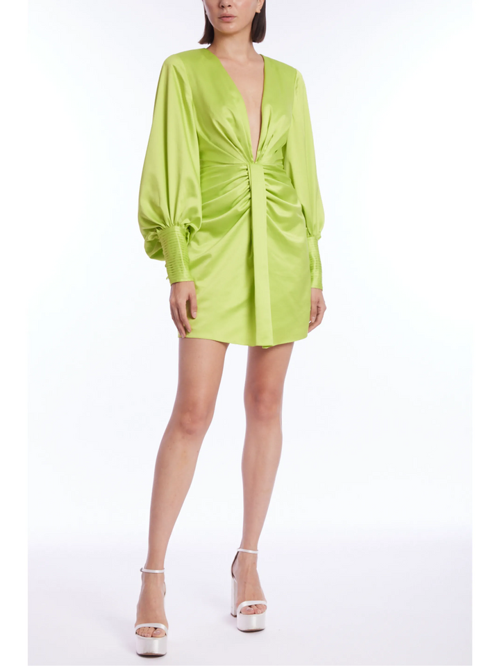Front Drop Shirt Dress With Bishop Sleeves