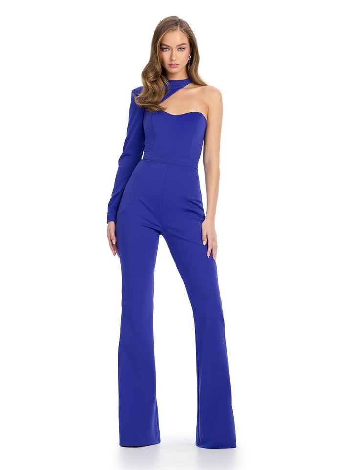 Scuba Jumpusit with One Sleeve & High Neckline