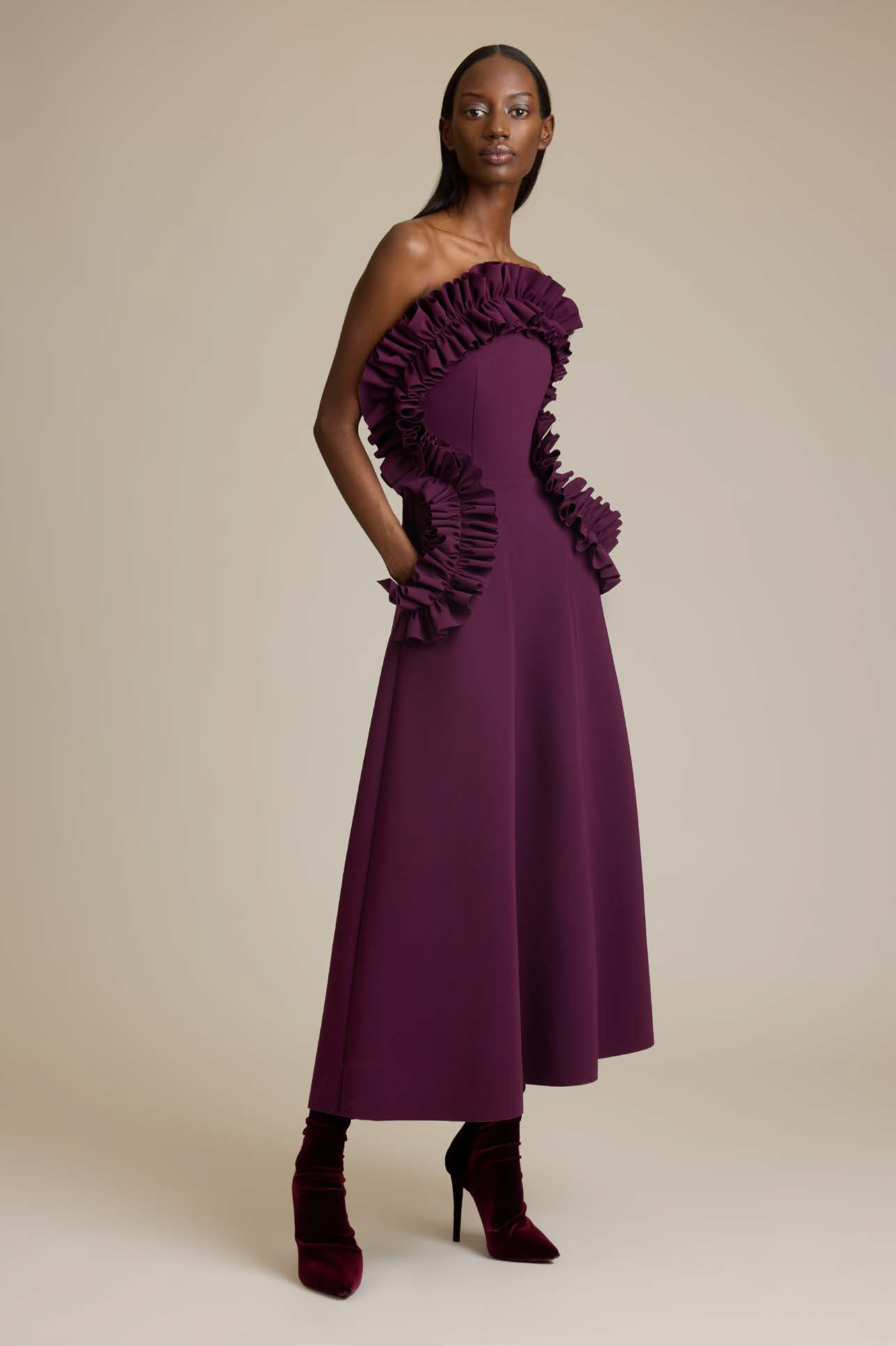 Arbara Midi Ruffle Dress