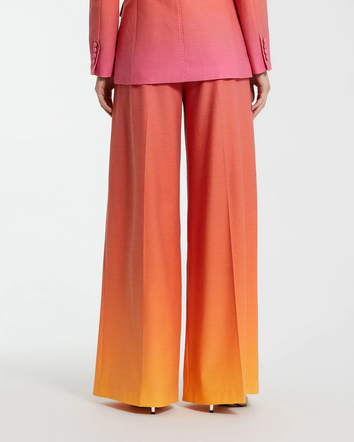 Ombre Crepe Wide Leg Trousers