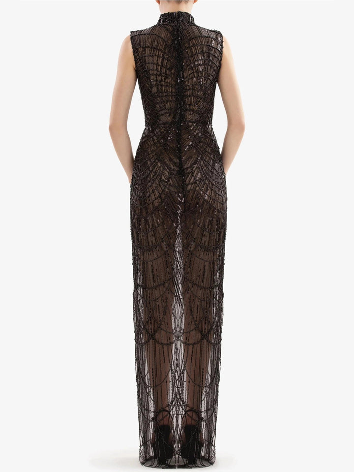 BLACK BEADED DRESS