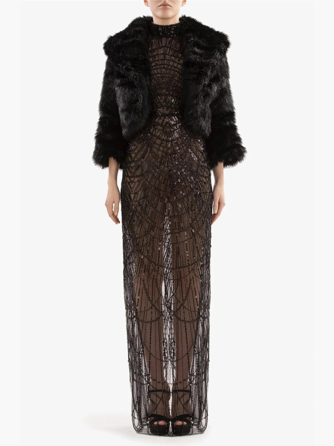 BLACK BEADED DRESS