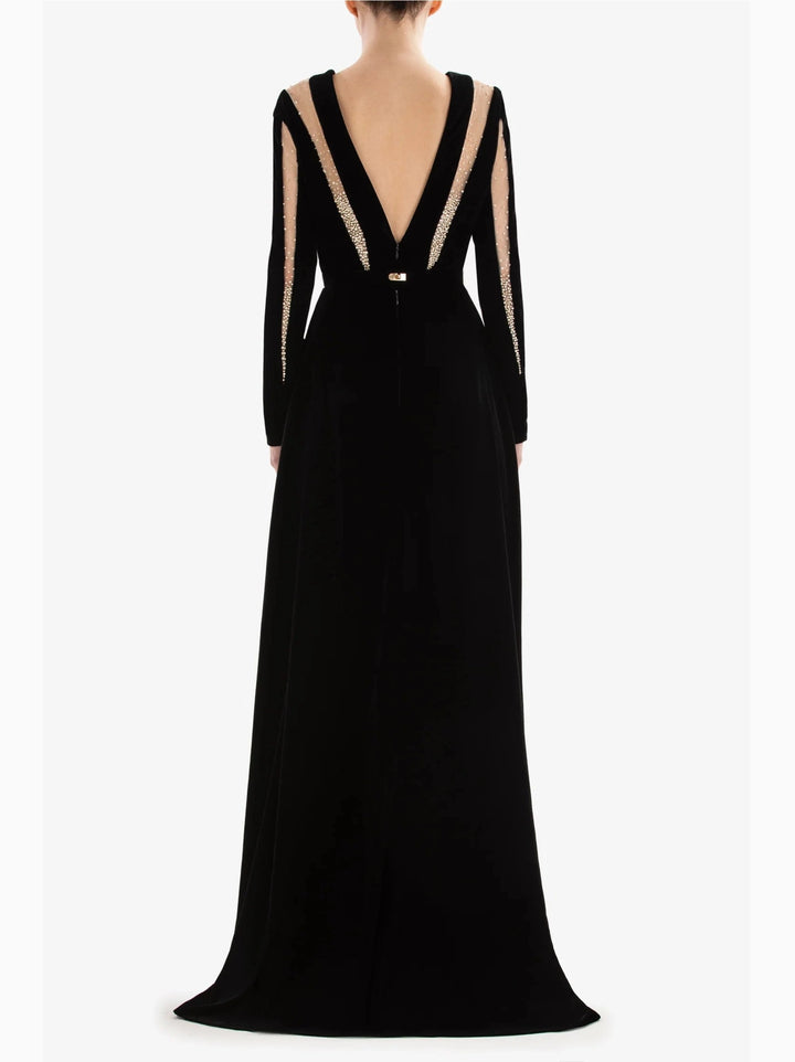 VELVET LONG DRESS