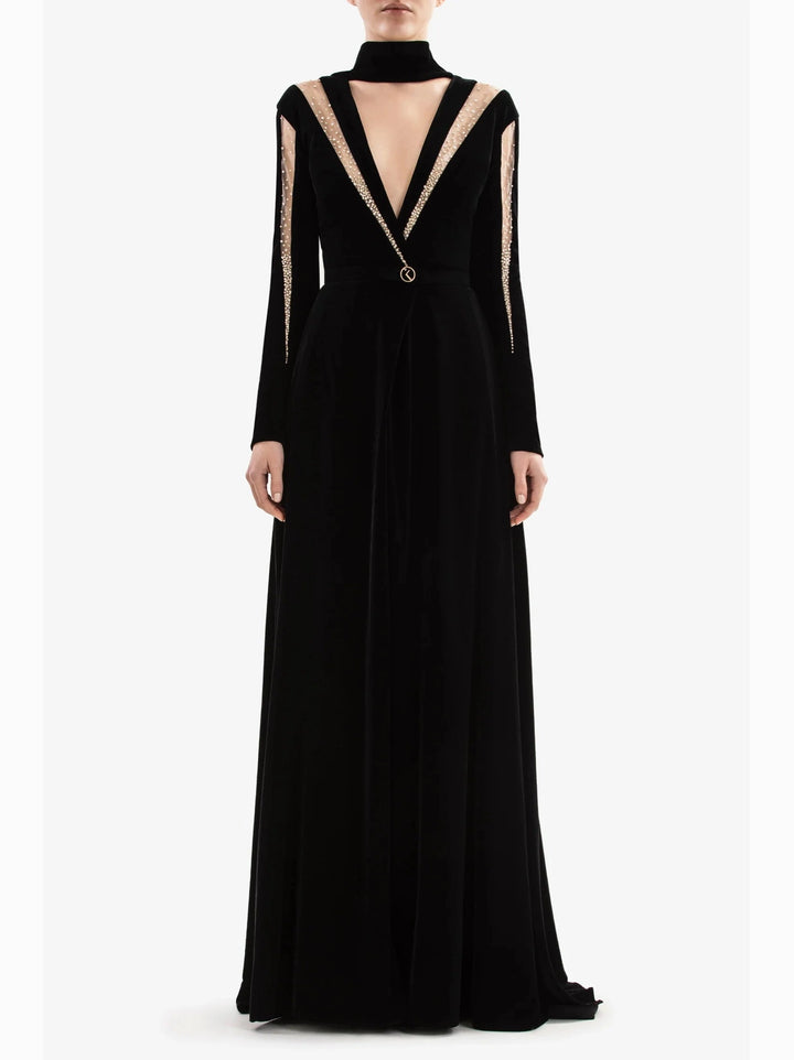 VELVET LONG DRESS