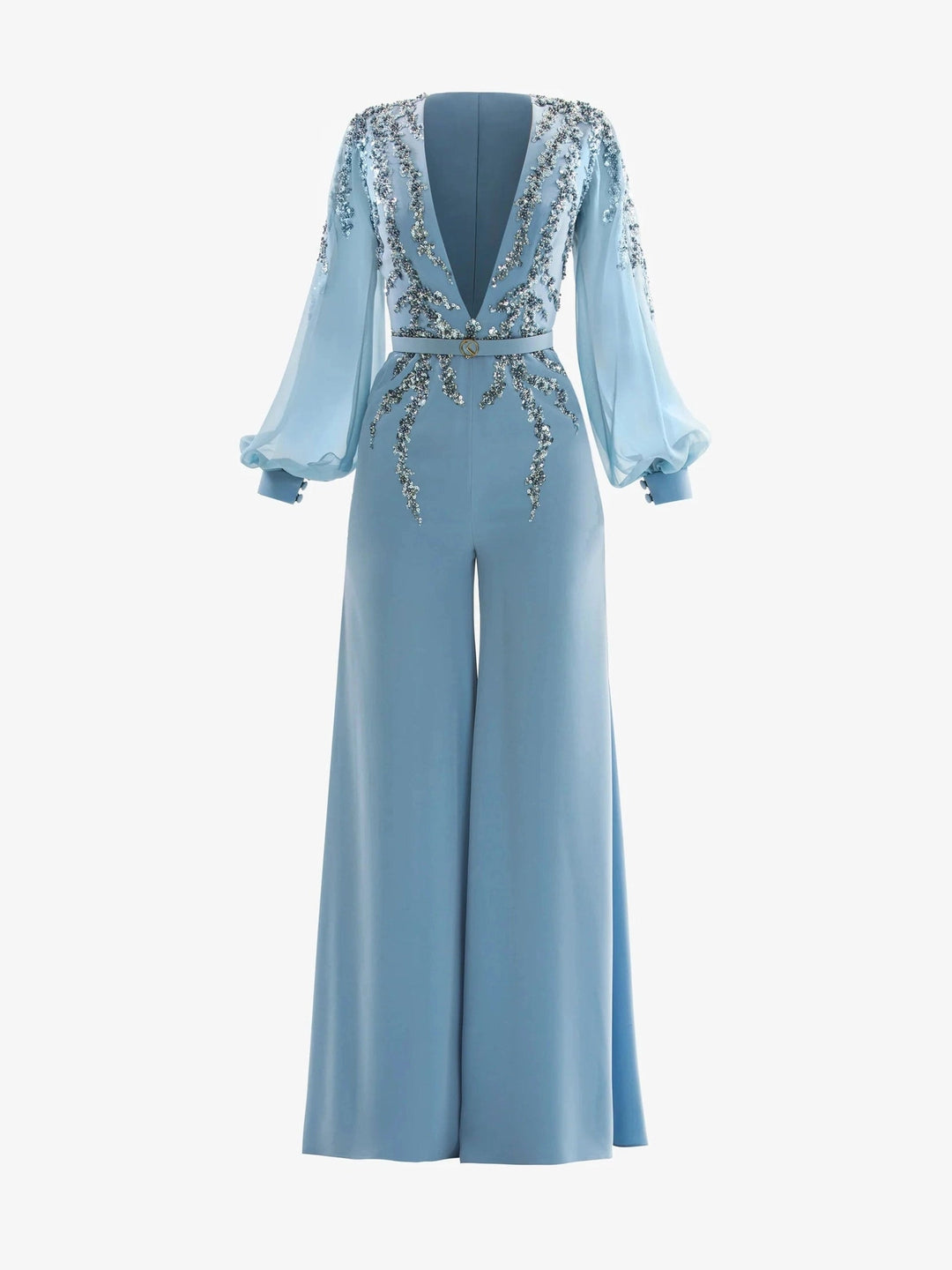 BLUE CREPE JUMPSUIT