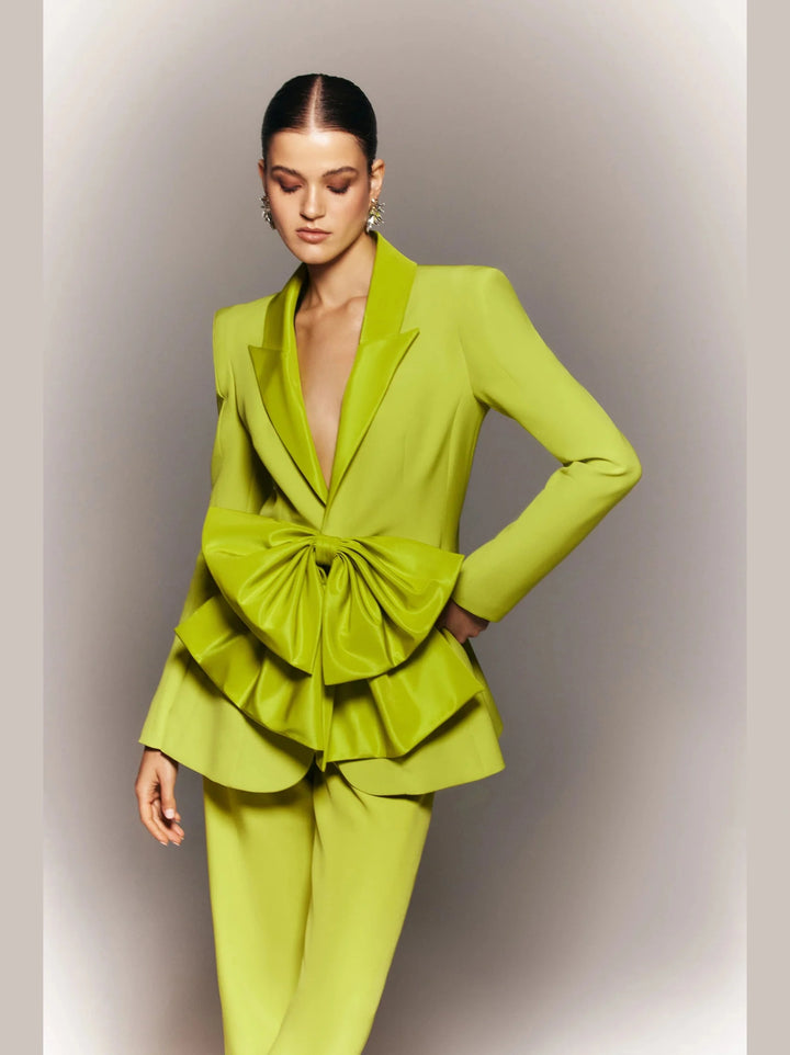 Lime Green Crepe Jacket