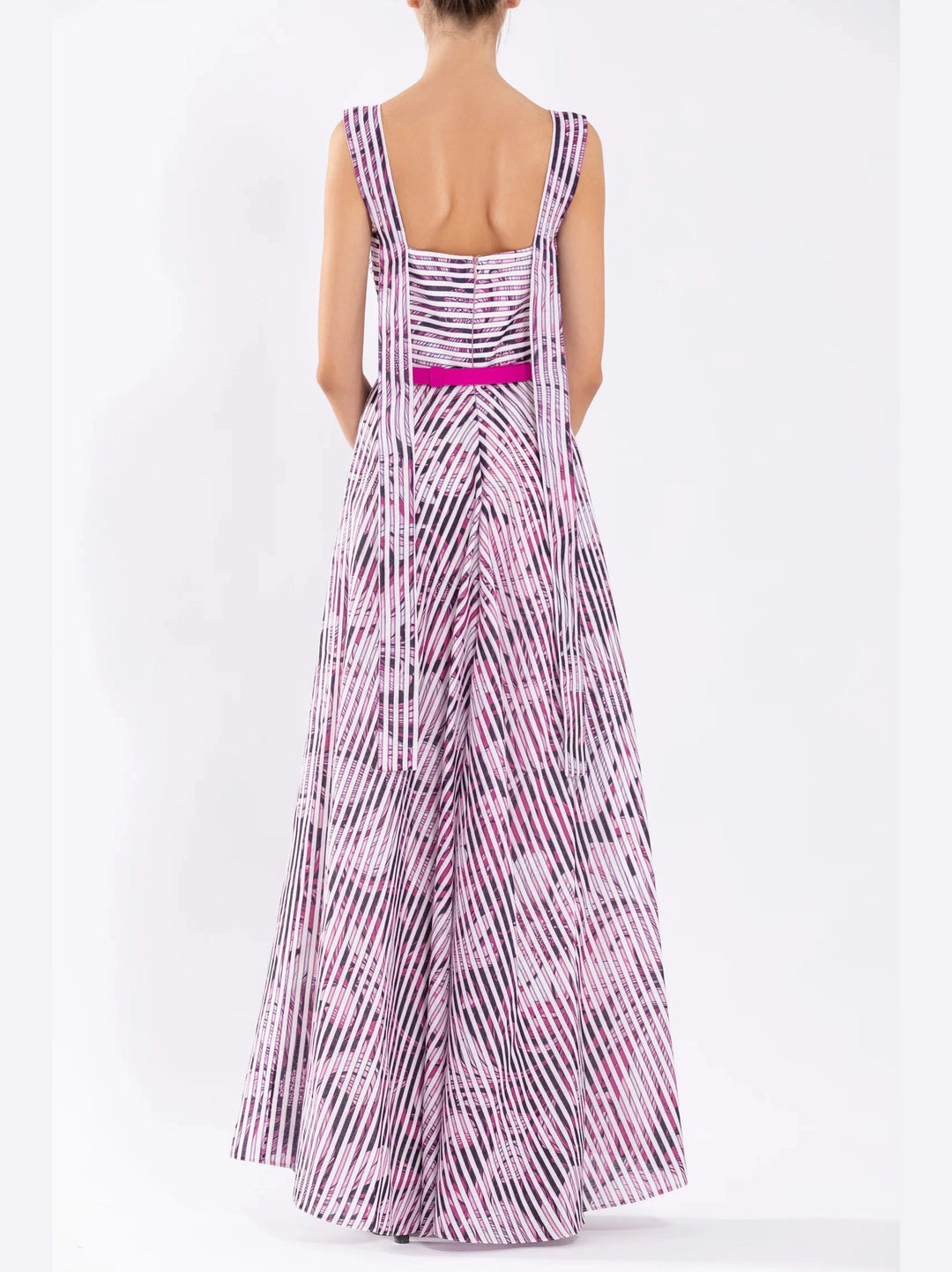 MULTI LINEN PRINTED DRESS